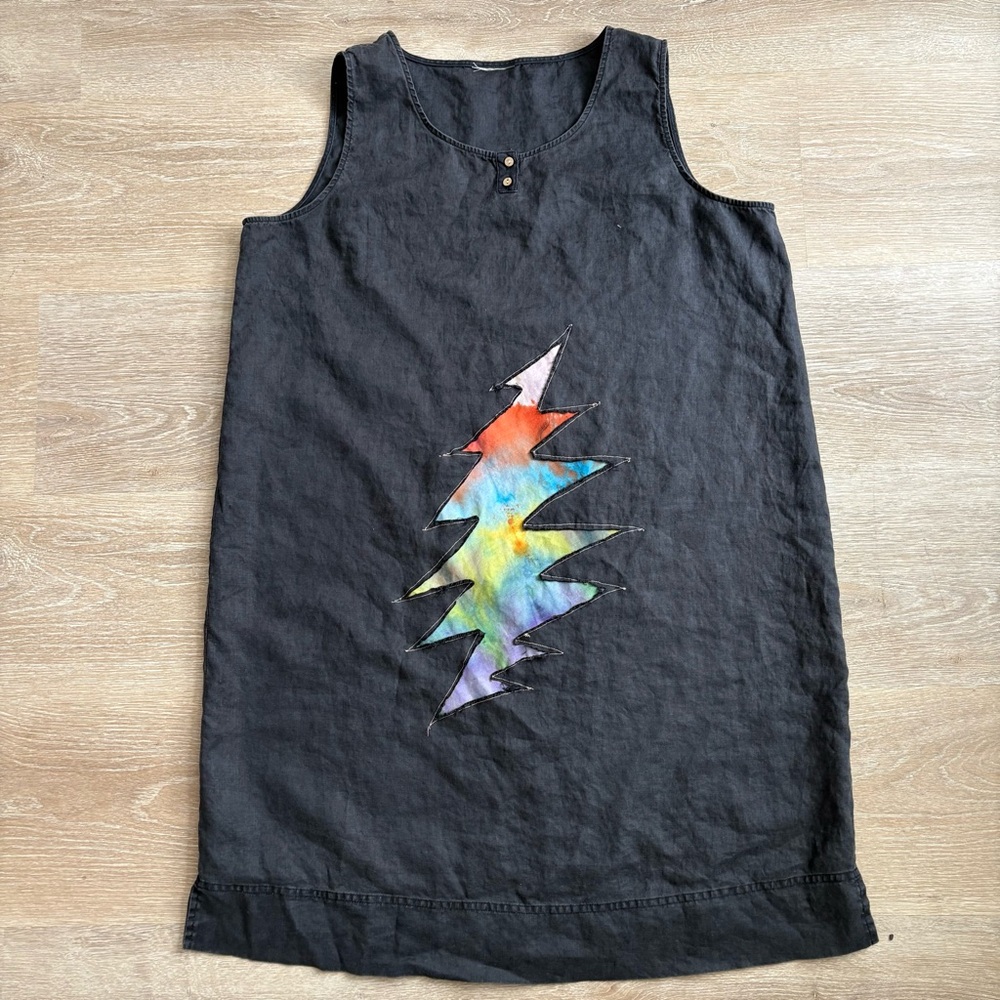 Grateful Dead Upcycled Linen Dress - Picture 5 of 9